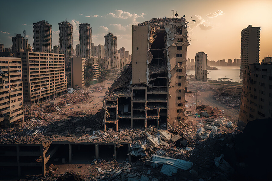 Beirut rubble
